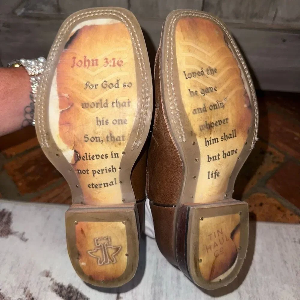 Tin Haul Kids Crosses John 316 Sole Boots